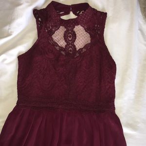 Burgundy dress